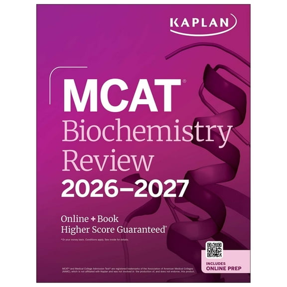Kaplan Test Prep MCAT Biochemistry Review 2026-2027: Online   Book, (Paperback)
