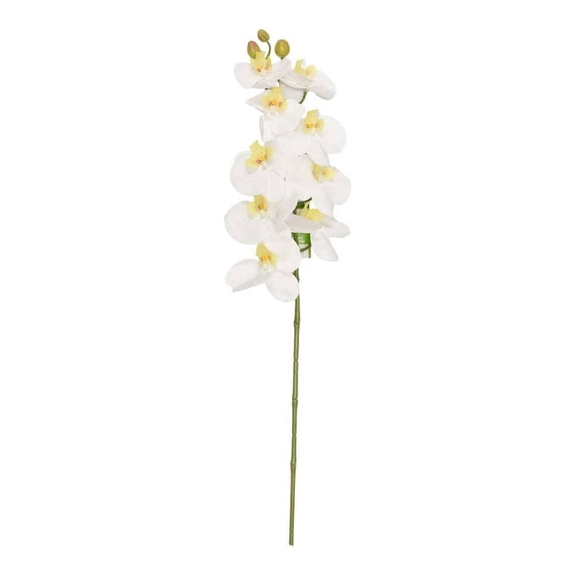 Flor Artificial Mainstays 71 x 15 x 15 cm Orquídea Blanca Tallo Largo