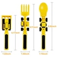 thumbnail image 4 of 2x Pala, tenedor, , cubiertos, vajilla, juego de 3, coche para niños, kits de utensilios innovadores, sin BPA, para cenar, cocinar, niños, bebé Soledad Bulldozer de niños vajilla, 4 of 9