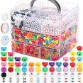 thumbnail image 1 of Perlas de poni Shynek a granel, 3800 unidades, para hacer pulseras y joyas, 1 of 7