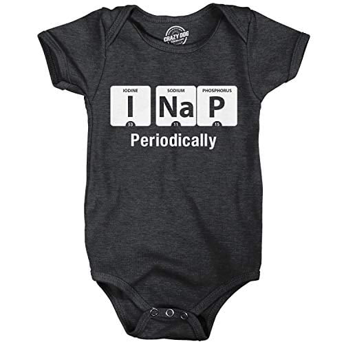 T-Shirts Chien Fou Grenouillère Je Sieste Périodiquement T-Shirt Bébé Cadeau de Shower Vêtements Amusants pour Noir - 0-3 Mois