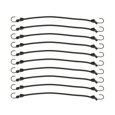 

DAMIFU Pack of 10 heavy duty elastic bungee cords luggage cord 30cm 2