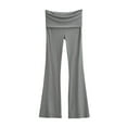 thumbnail image 2 of uublik Flare Pants for Women Gray Yoga Pants with Pockets Bootcut Flared Leggings, 2 of 4