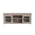 thumbnail image 5 of Masada Rugs Classic TV Stand for up to 80" TVs- Engineered Wood Media Console 65" with Full Glass Door and 3 Shelves in White Wash, 5 of 9