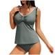 thumbnail image 1 of Conjunto de Bikini de Cintura Alta para Mujeres Traje de Baño Dividido Suelto de Color Sólido, Conjunto de Bikini de Corte Alto para Mujeres con Cojín de Pecho Y Almohadillas Extraíbles, Ropa de Play, 1 of 9