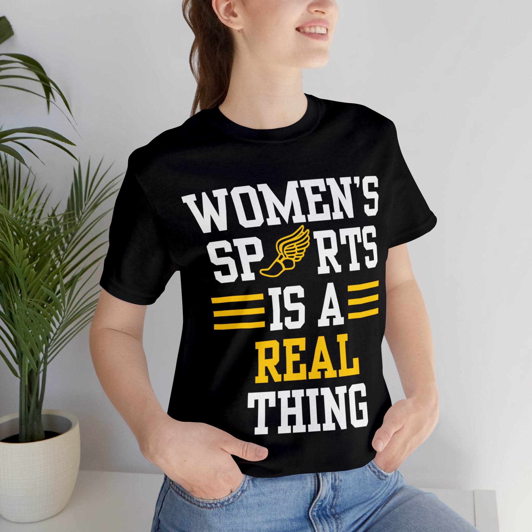 DJH Apparel | Women's Sports Is A Real Thing Track & Field Unisex Tshirt