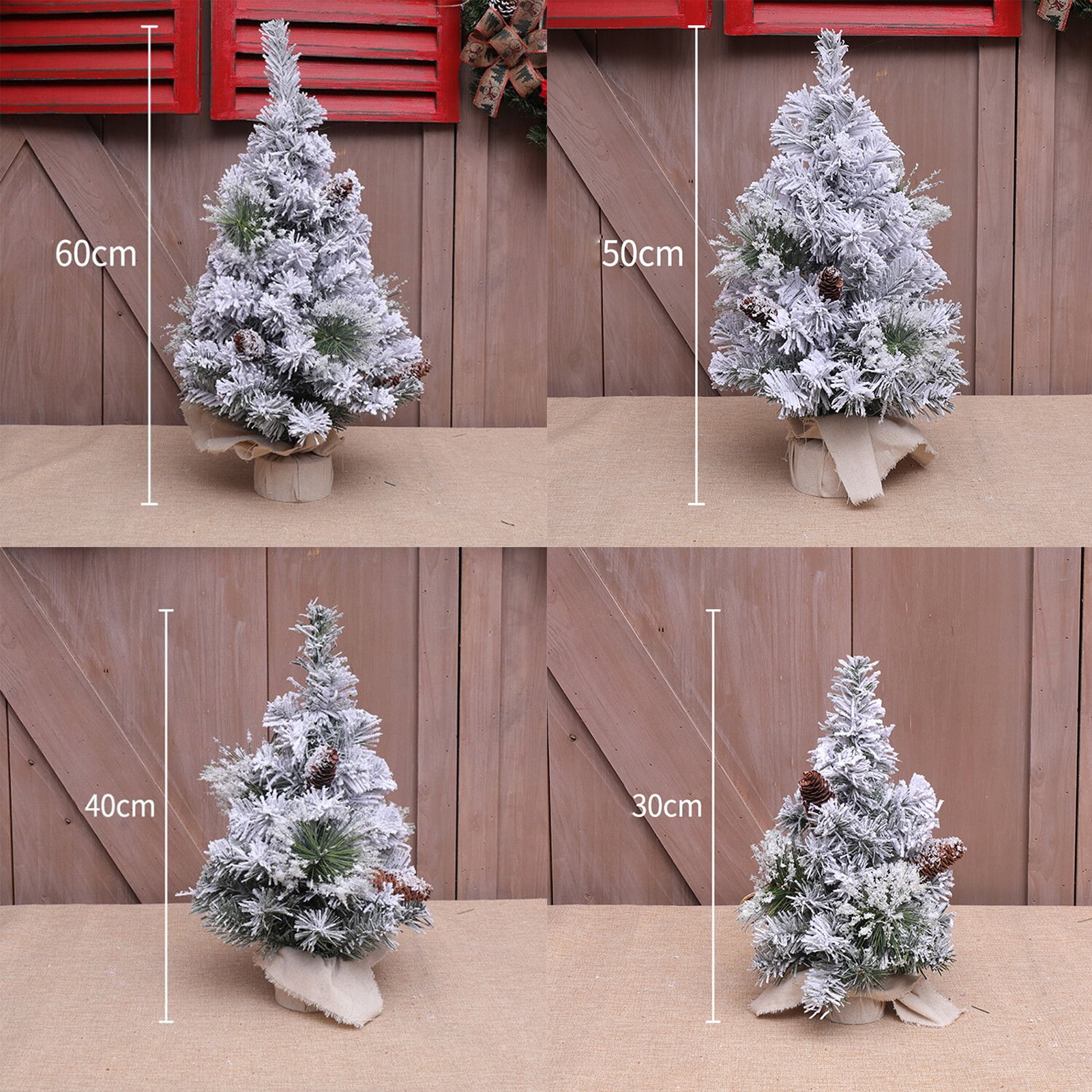 Dropship Christmas Tree Table Top Ornaments Flocking Snow Spray