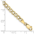 thumbnail image 2 of 14k Gold 4.3mm Semi-solid Curb Chain Anklet 10 Inch Anklet for Women and Men - 3.1 Grams, 2 of 2