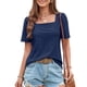 thumbnail image 1 of Chaqueta NOVEDAD DE VERANO 2023, camiseta con cuello cuadrado, camiseta informal de manga corta con agujeros Cgtredaw Para estrenar, 1 of 1