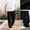 Black, variant on Mens Pants, Fall Men's Casual Hemp Fabric Embroidered Logo Drawstring Loose Elastic Waist Pocket Trousers Red 3xL