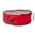 thumbnail image 3 of Anhility Christmas Wreath Storage Container, 24in Red Waterproof Wreath Box with Clear Window, Dual Zippers and Sturdy Handles, Holiday and Seasonal Wreath Storage Boxes, 3 of 8