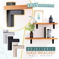 thumbnail image 1 of VALINK Glass Shelf Brackets Wall Mount Metal Adjustable L Shape Partition Bracket Clip Holder For Home, 1 of 7
