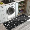 thumbnail image 3 of Black Halloween Occult Patterns Kitchen Rug Mat,Kitchen Runner Rugs Non Skid Washable,Decorative Kitchen Floor Mats for Kitchen,Sink,Laundry,17"x47.2", 3 of 7
