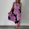 thumbnail image 2 of Birdeem Robes pour Femmes Mode Décontractée Confort Imprimé Fermeture Éclair Sans Manches Col Rond, 2 of 12