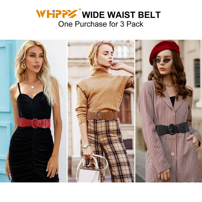WHIPPY Women Elastic Wide Belt, Stretch Waist Belt for  display picture 3