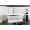 thumbnail image 7 of Kingston Brass VTPE672824P Aqua Eden 66-15/16" Free Standing Acrylic Soaker Bathtub -, 7 of 7