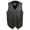 Black, variant on Event Leather Men's Classic Black Leather Vest - EL1310GO 2X-Large