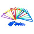 thumbnail image 1 of HILABEE 10 Pieces Hopscotch Rings Agility Rings for Outdoor Indoor Boys Girls School Triangle, 1 of 9