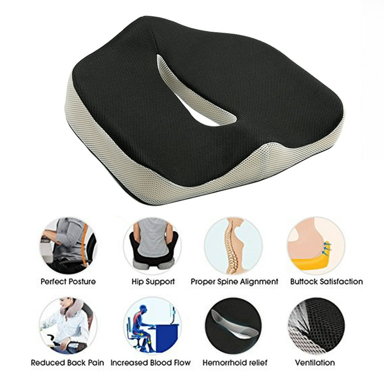  Car Seat Cushions High-Density Pad for Car Driver Seat Office  Chair Wheelchair Coccyx Support Hip, Nerve, Sciatica, Sacrum Back Pain  Relief Memory Foam Seat Cushion : Office Products