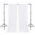 thumbnail image 5 of Clearance! Hiasan White Backdrop for Wedding Decoration [2P], Rod Pocket High Density Polyester Photo Background, 5ft x 8ft, 5 of 6