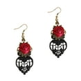 thumbnail image 1 of Sonducket Pendientes góticos colgantes para mujer, aretes medievales Retro de seda de vampiro, rosa roja de encaje, elegante fiesta, disfraz, bola, Ropa, zapatos y accesorios Miscelánea, 1 of 8