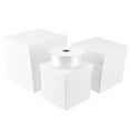thumbnail image 4 of Homeford Nested Square Gift Boxes, White, 5-inch, 6-inch, 7-inch, 3-piece, 1.5-inch White Satin Ribbon, 4 of 4