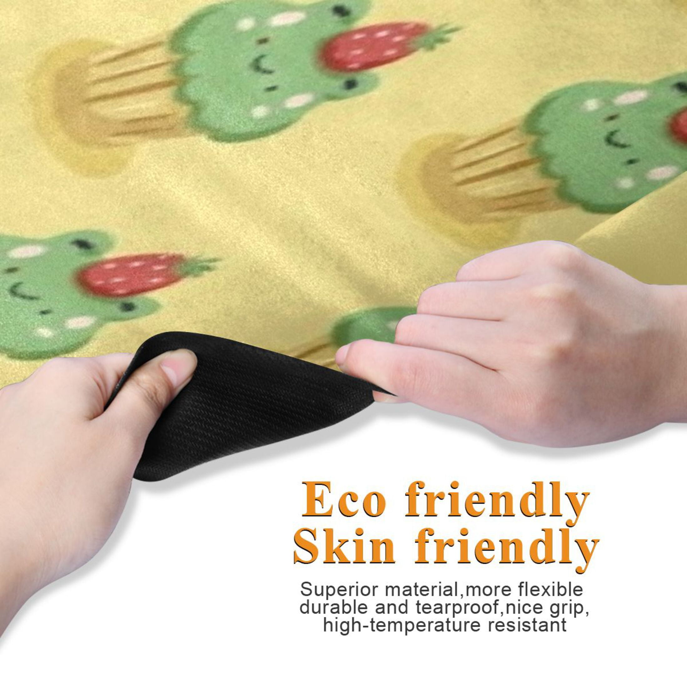 BZSMCE Yoga Mat Women Fitness Mat Sunny Frog Cupcake Pattern