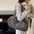 thumbnail image 3 of Hsqqdc Leopard Print Large Capacity Canvas Shoulder Tote Bag, Casual Hobo Handbag for Daily Commute Work, 3 of 7
