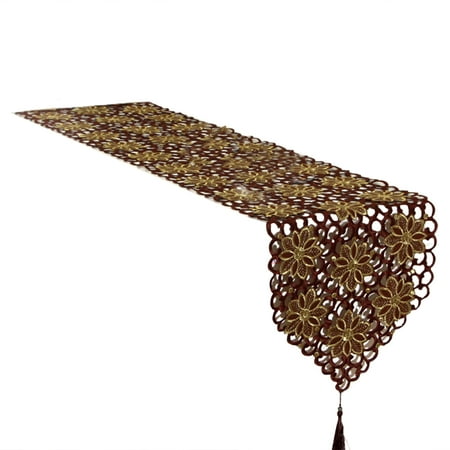 

LIHUA Table Runner Smooth Touch Feeling Washable Classic Kitchen Tablecloth Accessories for Indoor