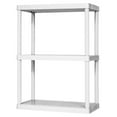 thumbnail image 4 of HeSLehs 3 Shelf Knect-A-Shelf Ventilated Light Duty Storage Unit Organizer System for Home, Garage, Basement, and Laundry, White, 4 of 9