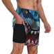thumbnail image 2 of Balery Cartoon Cute Shark Bañador para hombre, shorts de playa de secado rápido con entrepierna y forro de compresión-Large, 2 of 6