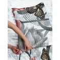 thumbnail image 3 of Music Reversible Bedspread Set, Music Roses Romantic Antiquity Victorian Classic Bridal Floral Illustration, Pillow Shams & Comforter Microfiber Bedding Set, 3 Sizes, Pale Grey, by Ambesonne, 3 of 4