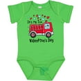 thumbnail image 3 of Inktastic It's My 1st Valentine's Day Fire Truck with Cute Dalmatian Boys or Girls Baby Bodysuit, 3 of 5