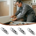 thumbnail image 1 of Sliding Window Pulley Replacement Stainless Steel Double Wheel Roller Adjustable Angle Hardware for Bedroom Balcony Living Room Kitchen 4 PC Window Hardware, Sliding Window Rollers,Silver,4PC, 1 of 8