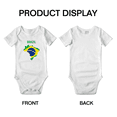 thumbnail image 2 of Brazil Map Flag Baby Rompers Baby Clothes (White, 12-18 Months), 2 of 5