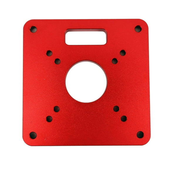 Aluminum Router Table Insert Plate Red Universal Trimming Machine Flip Board for Woodworking Benches Router Table Plate