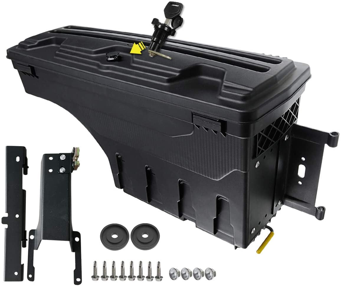 Left Side Rear Truck Bed Storage Box Toolbox Black Fit For 2015-2020 Ford F150