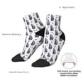 thumbnail image 4 of Goofa Blue Leaves Pattern Non Slip Socks with Grips for Elderly, Crew Socks Yoga Hospital Socks Cushioned Sole Gripper Socks for Men Women, 4 of 5