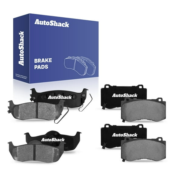 AutoShack Front & Rear Ceramic Brake Pad Set Replacement for 2006-2010 Jeep Grand Cherokee 8-PC