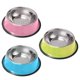 thumbnail image 1 of style6 Cuencos para gatos de acero inoxidable 3 uds, cuencos para animales cachorros para comida y agua, antideslizantes de colores, 1 of 5