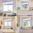 thumbnail image 5 of Watercolor Purple Vineflowers Leaves Valances for Windows,Kitchen Valance Rod Pocket Short Curtain, Spring Summer Floral Valance Curtain Window Valances for Bedroom Bathroom Living Room 54x18in, 5 of 9