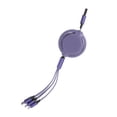 thumbnail image 2 of Cable de carga USB 3 en 1 Cable de carga rápida retráctil múltiple para IOS/Tipo C/Micro puertoPúrpura, 2 of 5