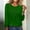 Green, variant on Lroplie Womens Shirt Womens Tops Long Sleeve Undershirt Solid Travel Cute Tops O Neck Slim Fit Tshirts Shirts Blouse Going Out Tops for Women White 2023 M