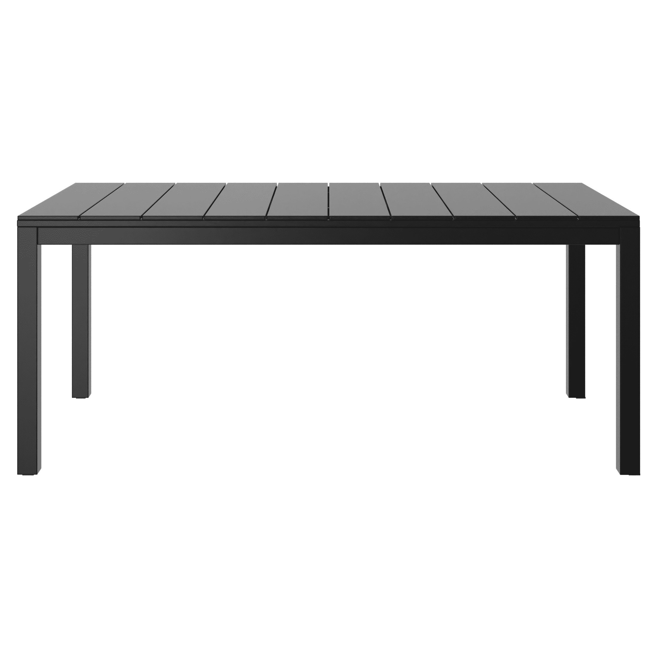 Table à dîner extensible extérieure en acier Cobble Hill Mainstays, noir