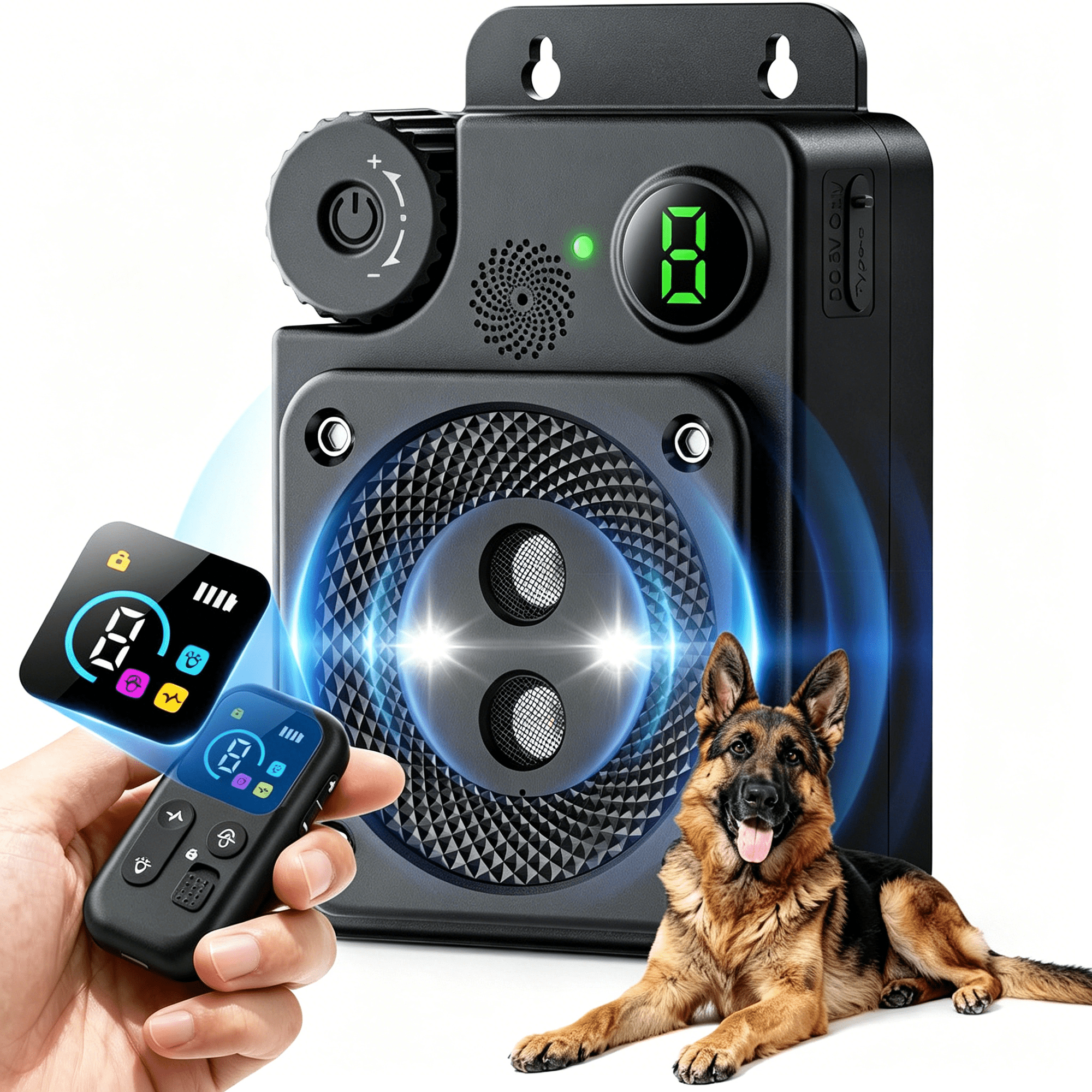 GJX Anti Barking Device for Dogs,Dog Bark Deterrent Devices,3 Modes Ultrasonic Bark Box with Remote Control,Anti Barking Device Long Range 50Ft,For Indoor&Outdoor Use