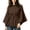 Brown mandarin collar cape coat women a1, variant on Women's Long Sleeve Poncho Coat Mock Neck Casual Solid Color Fashion Belted Business Jacket Outerwear Fall Winter Outfit, Red XL