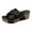 Black, variant on Fukaraa Dressy Wedge Sandals Women Wide Width Platform Buckle Ankle Strap Summer