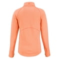 thumbnail image 3 of Women's Cutter & Buck Heather Orange Baltimore Orioles Peshastin Eco Fleece Recycled Raglan Half-Zip Top, 3 of 3