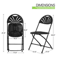 thumbnail image 2 of Magshion 10pcs Foldable Chair Plastic Portable Stackable Patio Seat for Indoor Outdoor Wedding Party Picnic, Black, 2 of 12