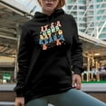 thumbnail image 2 of It's a Good Day to Read a Book, Retro Groovy Wavy Text, Black Hooded Sweatshirt or Hoodie, Large, 2 of 5